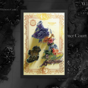 Open image in slideshow, Framed 3D Relief Map of Prythian - ACOTAR
